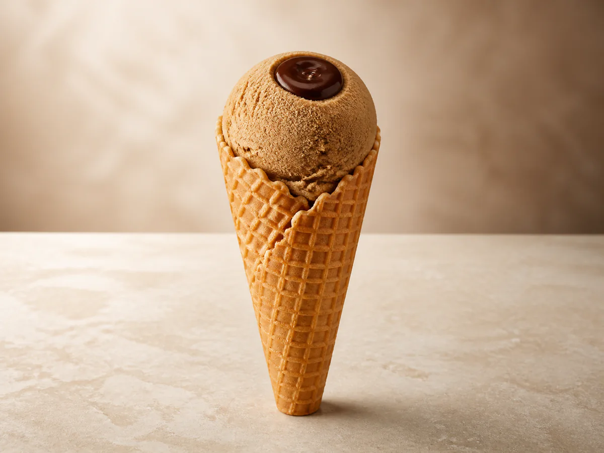 Cold Coffee Fudge Cone by Little Boy Icecreams