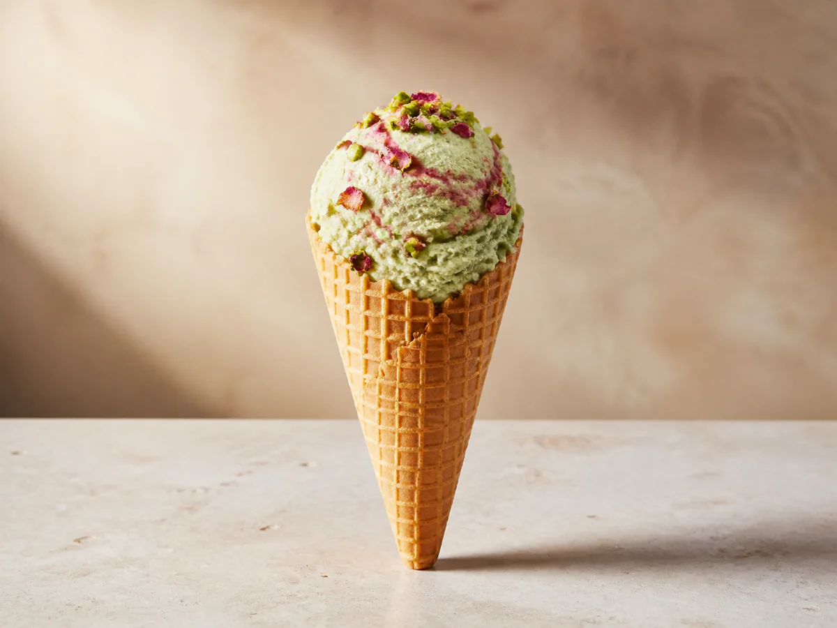 Pista Rose Cone by Little Boy Icecreams